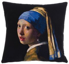 Gobelinowa poszewka na poduszkę Dziewczyna z perłą, Jan Vermeer 45x45 cm