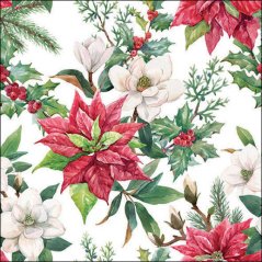 Christmas paper napkins Christmas flowers 20 pcs