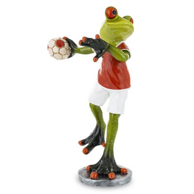 Frosch-Sportler-Skulptur