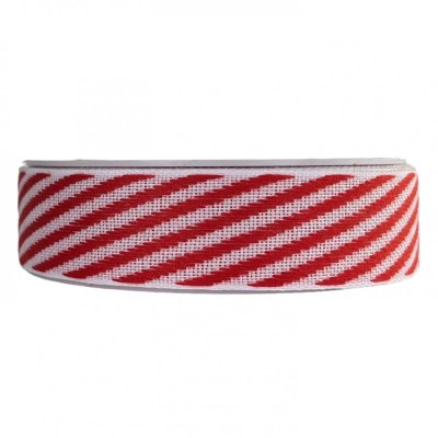 Christmas Fabric Ribbon Striped 2,5 cm x 15 metres