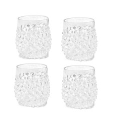 Satz mundgeblasene Gläser 4 Stück Klar 200 ml