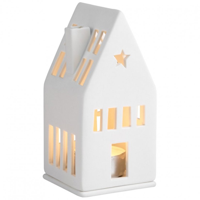 Porcelánový svícen Domek 13 cm