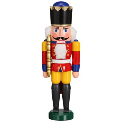 Sběratelská dřevěná figurka Louskáček Král červený 29 cm Sběratelská dřevěná figurka Louskáček Král červený 29 cm