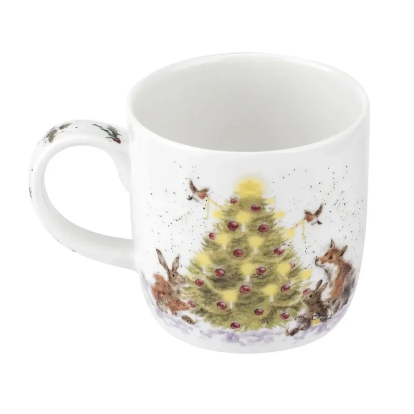 Porcelain mug Christmas tree and animals 310 ml