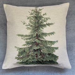 Tapestry Christmas pillowcase with Tree motif - with lurex 45x45 cm