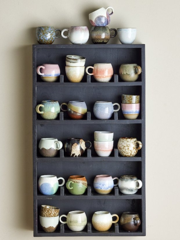 Stoneware mug Pink-blue 275 ml