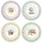 Sada 4 ks porcelánových dezertních talířů Jarní květy 19 cm