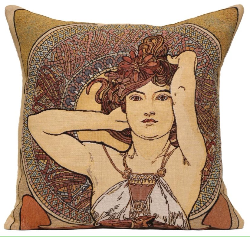 Gobelínový povlak na polštář Amethyst, Alfons Mucha 45x45 cm