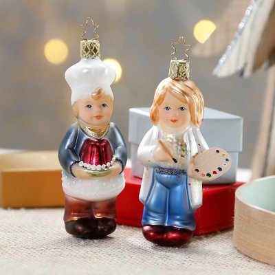 Baumschmuck aus Glas Einen Kuchen backen