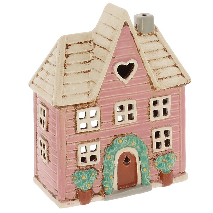 Keramický svícen Domek 21 cm
