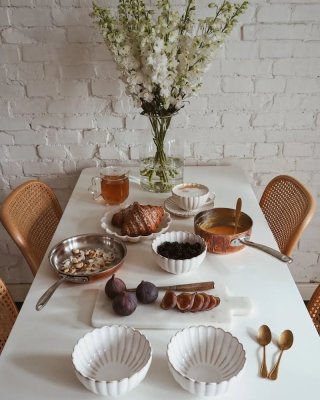 Porcelánová miska Chryzantéma béžová 15 cm