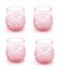 Satz mundgeblasene Gläser 4 Stück Rosa 200 ml