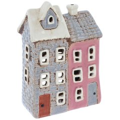 Ceramic candle holder House 17 cm