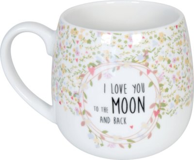 Porcelain mug I love you to the moon and back 400 ml