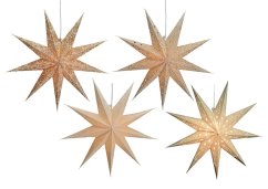 Beige poinsettia 9-point decoration 60 cm