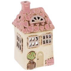Ceramic candle holder House 14 cm