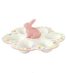 Porcelánový talíř na vejce Velikonoční zajíček 21 cm