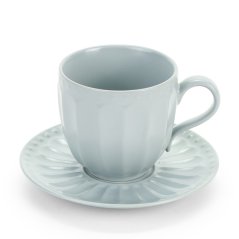 Šálek s podšálkem Pastelově modrý 310 ml