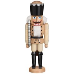 Collectible wooden figure Nutcracker King natural 39 cm