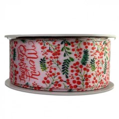 Christmas satin ribbon Merry Christmas 3,8 cm x 15 meters