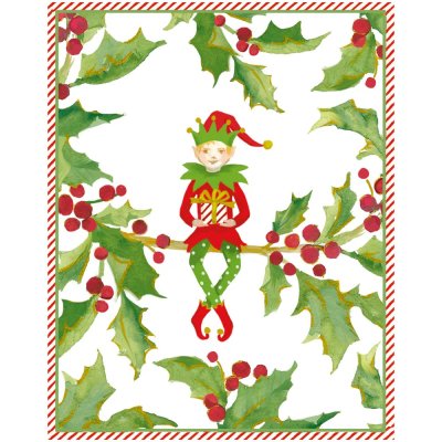 Christmas card Elf 10 x 12 cm