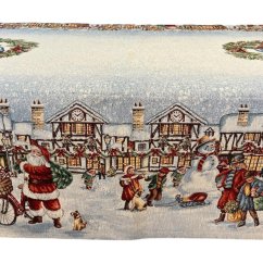 Vánoční ubrus s motivem Vánoční kolotoč