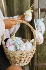 Easter decorative eggs for hanging 6 pcs