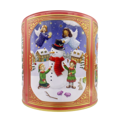 Okrúhla plechová krabička Heavenly Christmas