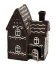 Ceramic candle holder House - Gingerbread house brown 16 cm