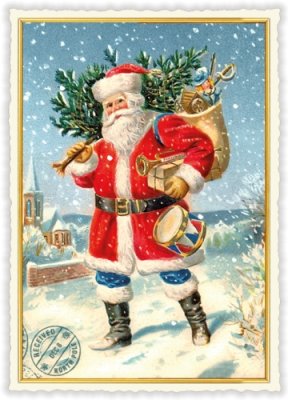 Vianočné pohľadnice Santa 10,5 x 15 cm