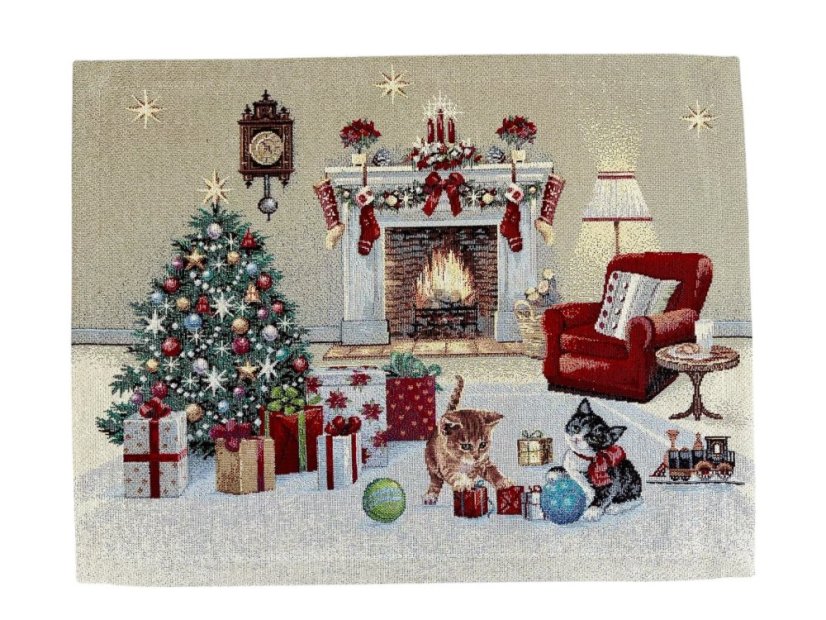 Christmas placemat with motif Unwrapping presents 40x50 cm