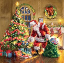 Christmas paper napkins Santa by the tree 20 pcs