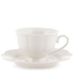 Sada porcelánových hrnků s podšálky Bílé Vánoce 4 ks 220 ml