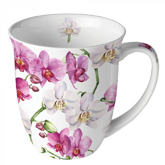 Porcelánový hrnek Orchideje 400 ml