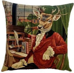 Gobelinowa poszewka na poduszkę Portret jelenia 45x45 cm