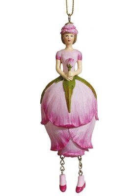 Dekorativní závěsná figurka Květinová dívka Růže