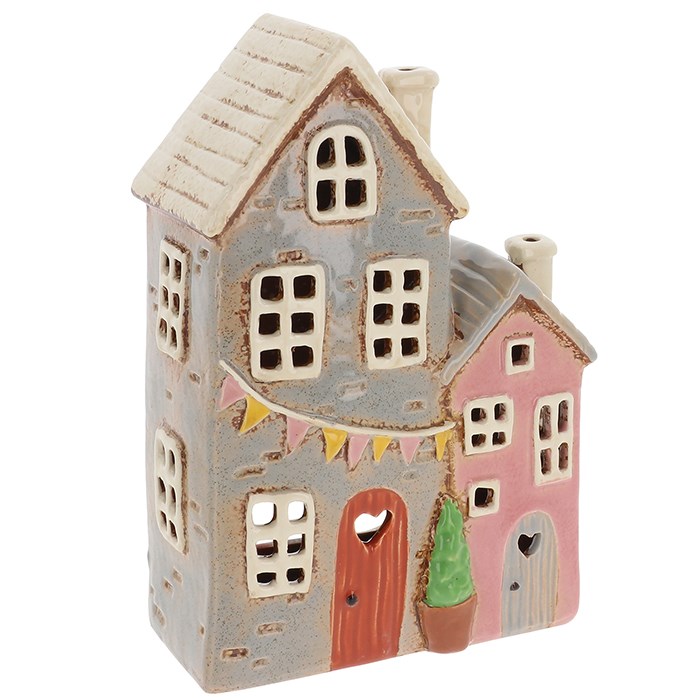 Keramický svietnik Domček 23 cm