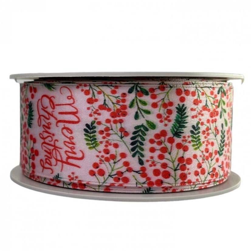 Christmas satin ribbon Merry Christmas 3,8 cm x 15 meters