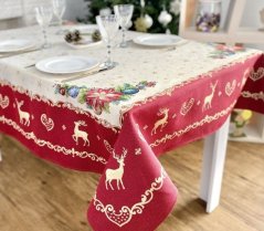 Świąteczny obrus gobelinowy z motywem Magia Świąt Bożego Narodzenia