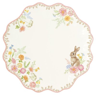 Porcelánová sada 2 ks talířů Velikonoční zajíček