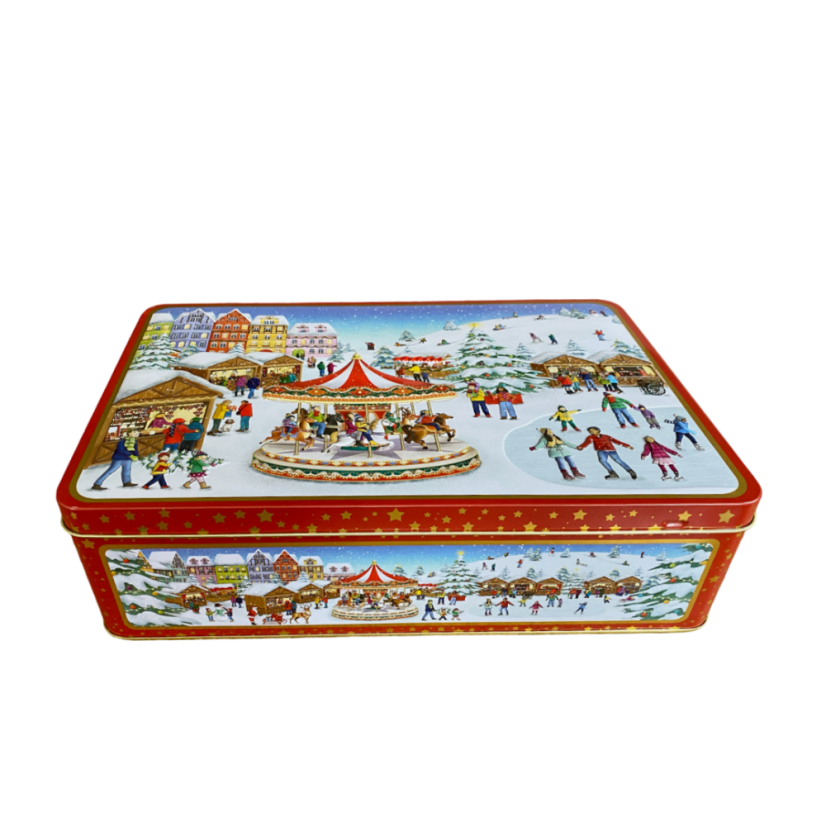 Plechová dóza "Vánoční trh"