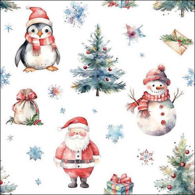 Christmas paper napkins Christmas motifs 20 pcs