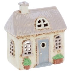 Ceramic candle holder House 14 cm