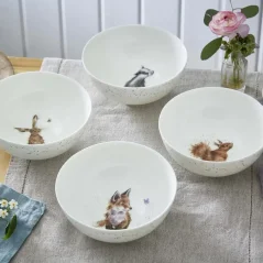Sada porcelánových misek Venkovská zvířata 4 ks
