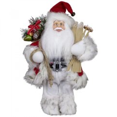 Weihnachtsdekoration Weihnachtsmann mit Skiern 30 cm