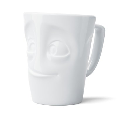 Large mug with handle "Ready", 500 ml