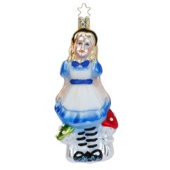 Alice in Wonderland collectible glass tree ornament 14,5 cm