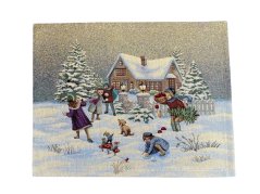Christmas placemat with motif Winter fun 40x50 cm