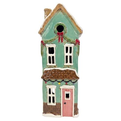 Keramický svietnik Domček – Vianočný domček 28 cm