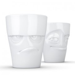 Sada hrnku bez ucha "Naštvaný & Rošťácký" v bílé barvě, 350 ml Sada hrnku bez ucha "Naštvaný & Rošťácký" v bílé barvě, 350 ml